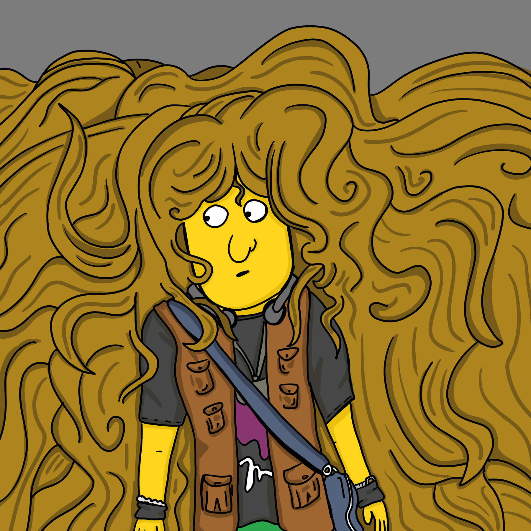 Hairy fella, cartoon style 